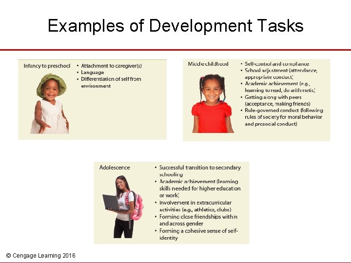 Examples of Development Tasks © Cengage Learning 2016 