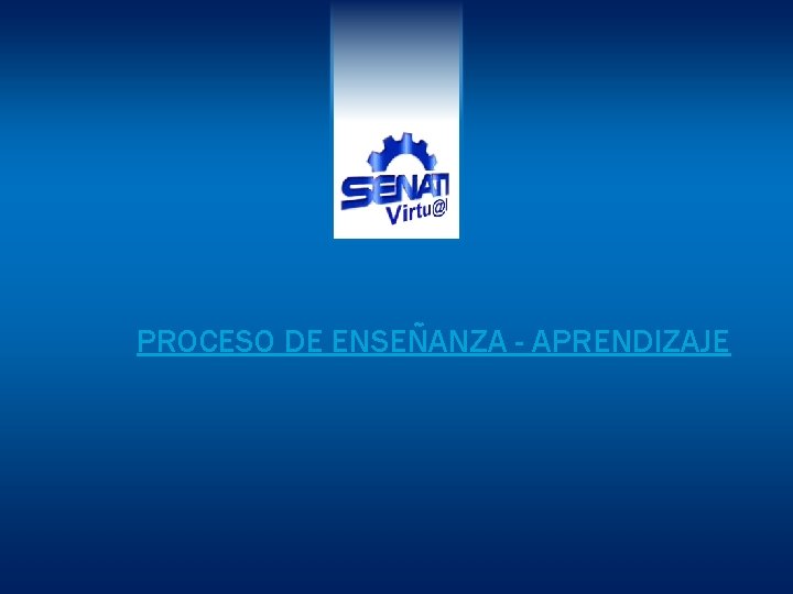 PROCESO DE ENSEÑANZA - APRENDIZAJE 