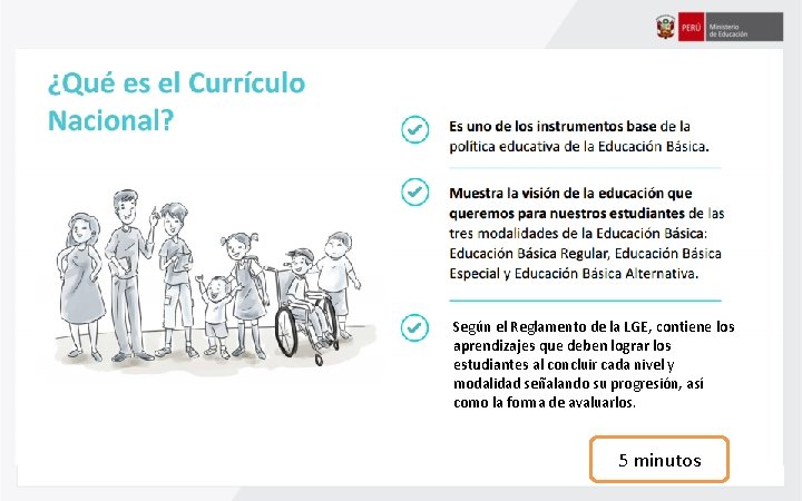 Según el Reglamento de la LGE, contiene los aprendizajes que deben lograr los estudiantes