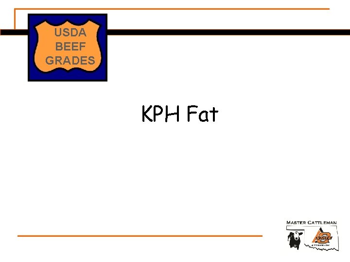 USDA BEEF GRADES KPH Fat 