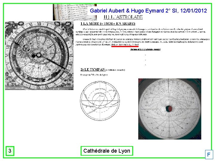 Gabriel Aubert & Hugo Eymard 2° SI, 12/01/2012 3 Cathédrale de Lyon F 