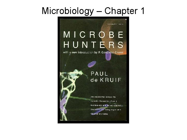 Microbiology – Chapter 1 