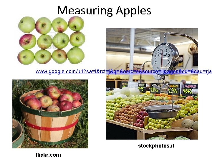 Measuring Apples www. google. com/url? sa=i&rct=j&q=&esrc=s&source=images&cd=&cad=rja& stockphotos. it flickr. com 