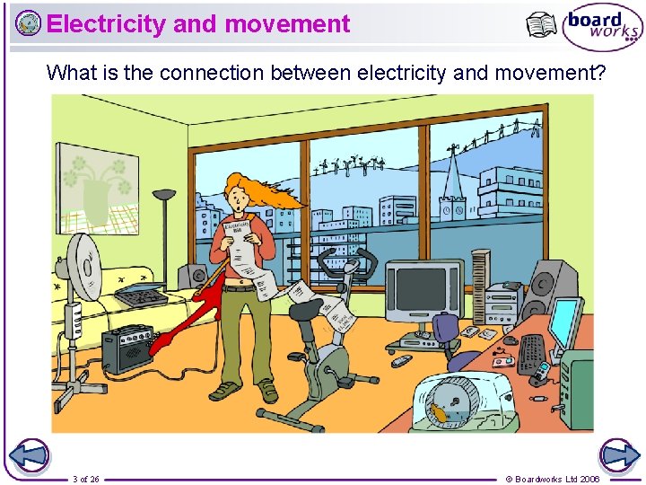 Electricity and movement What is the connection between electricity and movement? 3 of 26