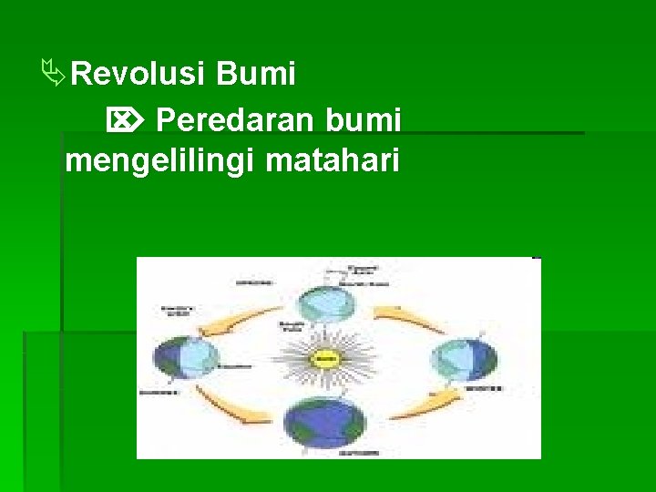  Revolusi Bumi Peredaran bumi mengelilingi matahari 