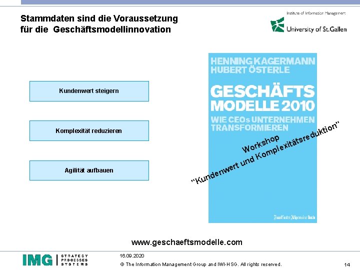 Stammdaten sind die Voraussetzung für die Geschäftsmodellinnovation Kundenwert steigern Komplexität reduzieren Agilität aufbauen e