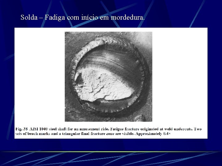 Solda – Fadiga com início em mordedura. 