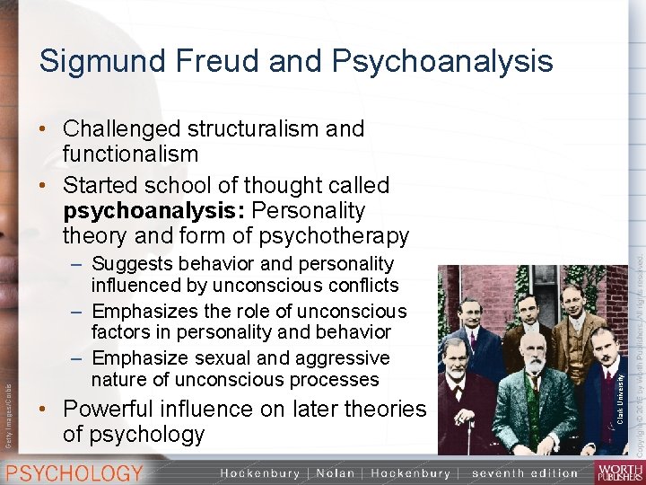 Sigmund Freud and Psychoanalysis – Suggests behavior and personality influenced by unconscious conflicts –