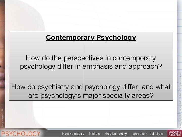 Contemporary Psychology How do the perspectives in contemporary psychology differ in emphasis and approach?