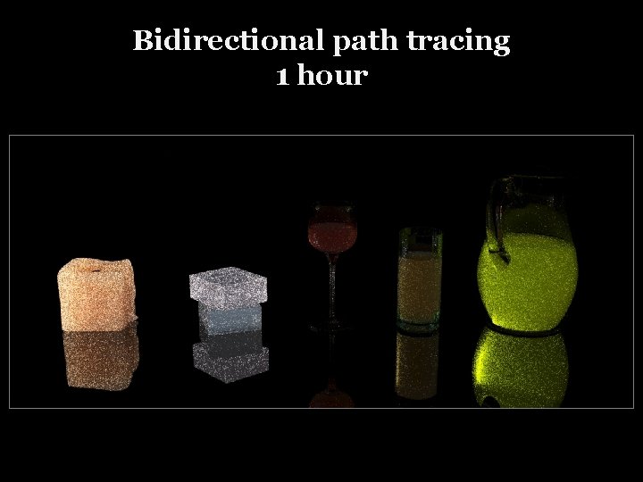Bidirectional path tracing 1 hour MC methods for volumetric light transport – Combining estimators