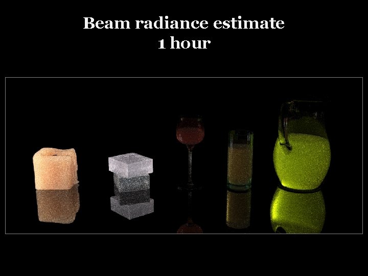 Beam radiance estimate 1 hour MC methods for volumetric light transport – Combining estimators