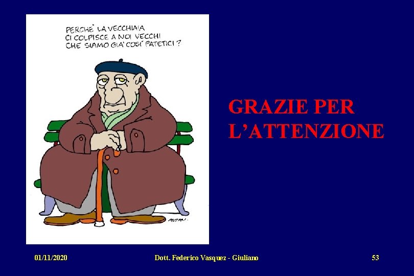 GRAZIE PER L’ATTENZIONE 01/11/2020 Dott. Federico Vasquez - Giuliano 53 