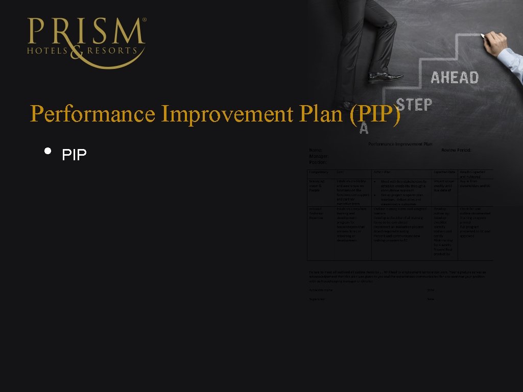 Performance Improvement Plan (PIP) • PIP 