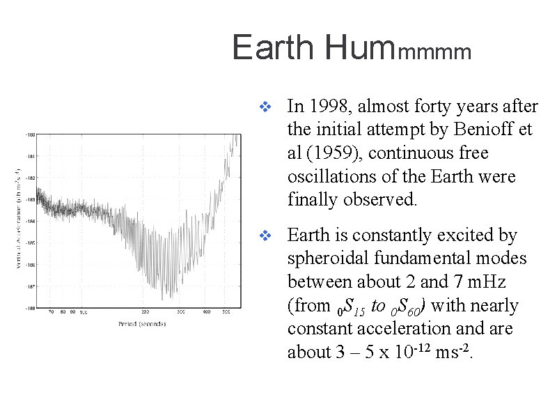 Earth Hummmmm v In 1998, almost forty years after the initial attempt by Benioff