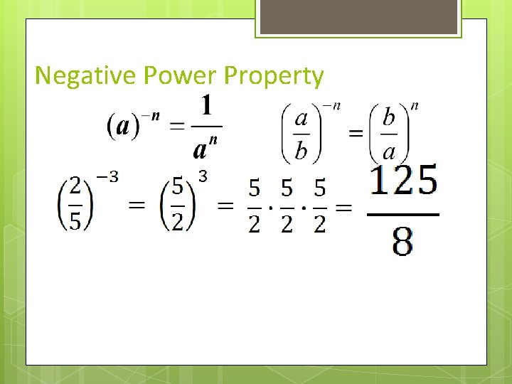 Negative Power Property 