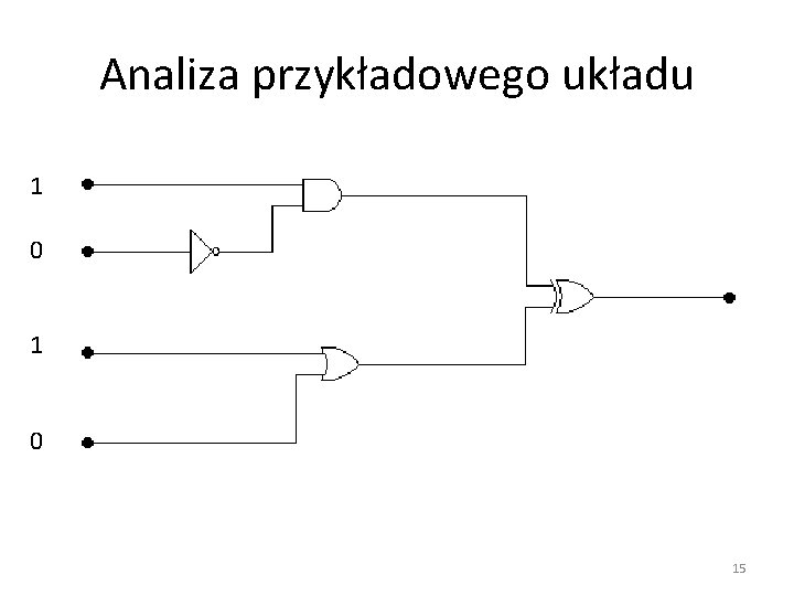 Analiza przykładowego układu 1 0 15 