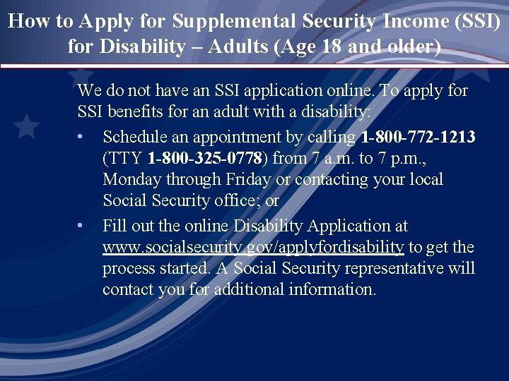 How to Apply for Supplemental Security Income (SSI) for Disability – Adults (Age 18