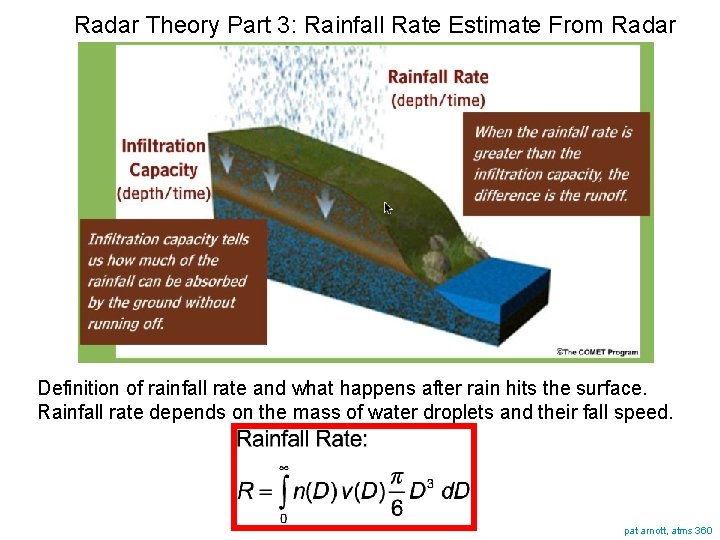 Radar Theory Part 3: Rainfall Rate Estimate From Radar Definition of rainfall rate and