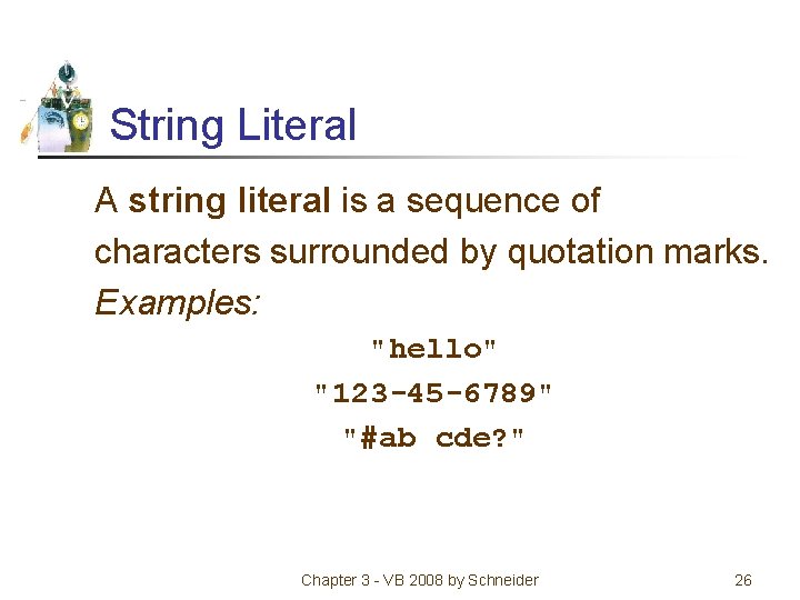 String Literal A string literal is a sequence of characters surrounded by quotation marks.