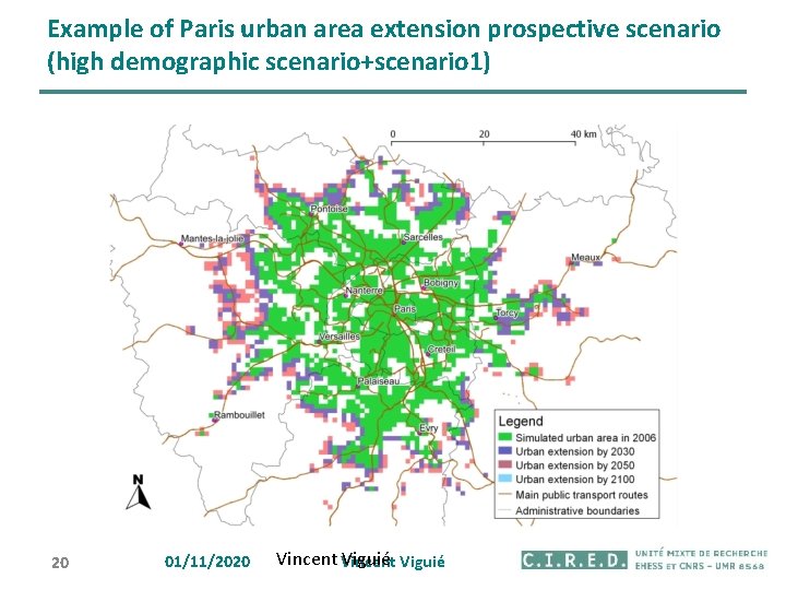 Example of Paris urban area extension prospective scenario (high demographic scenario+scenario 1) 20 01/11/2020