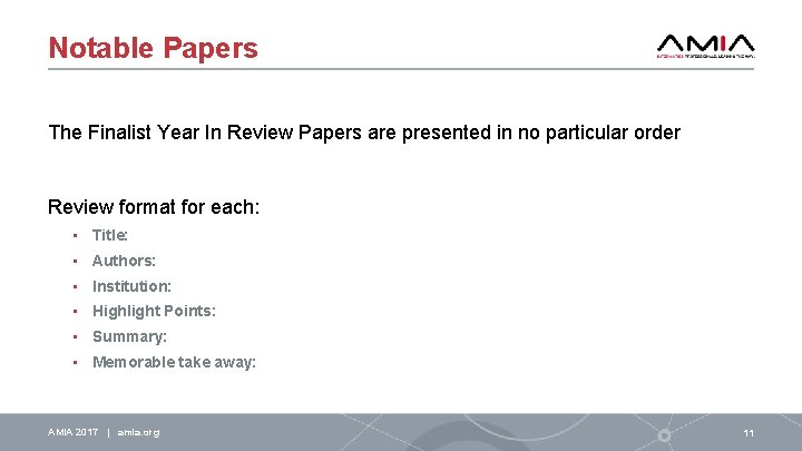 Notable Papers The Finalist Year In Review Papers are presented in no particular order