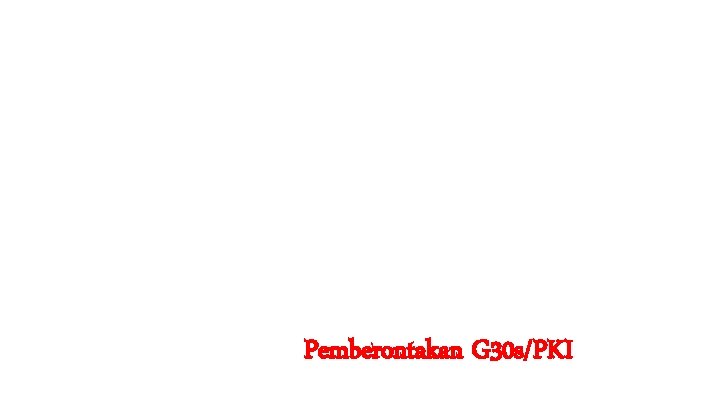 Pemberontakan G 30 s/PKI 