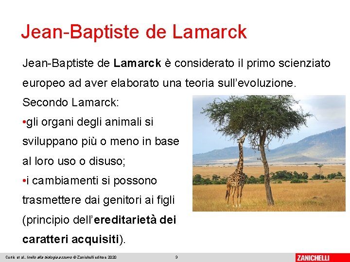 Jean-Baptiste de Lamarck è considerato il primo scienziato europeo ad aver elaborato una teoria