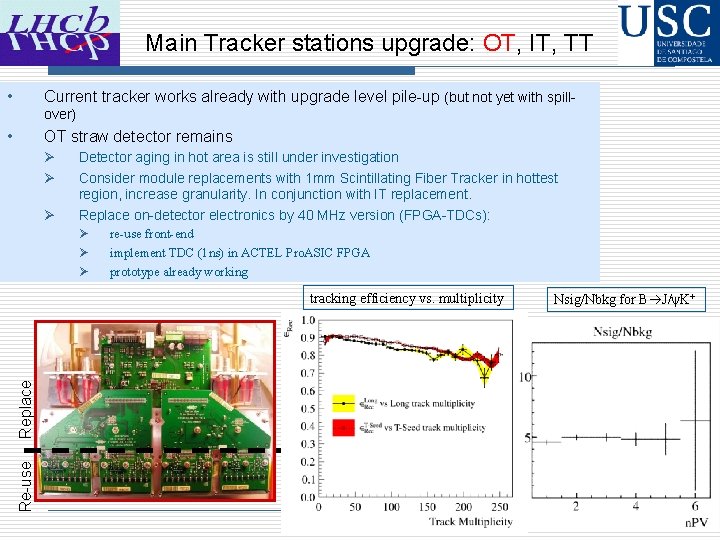 Main Tracker stations upgrade: OT, IT, TT • Current tracker works already with upgrade