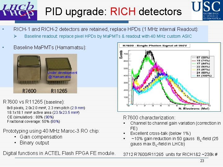 PID upgrade: RICH detectors • RICH-1 and RICH-2 detectors are retained, replace HPDs (1