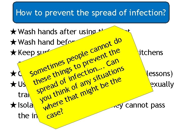 How to prevent the spread of infection? ★Wash hands after using the toilet do