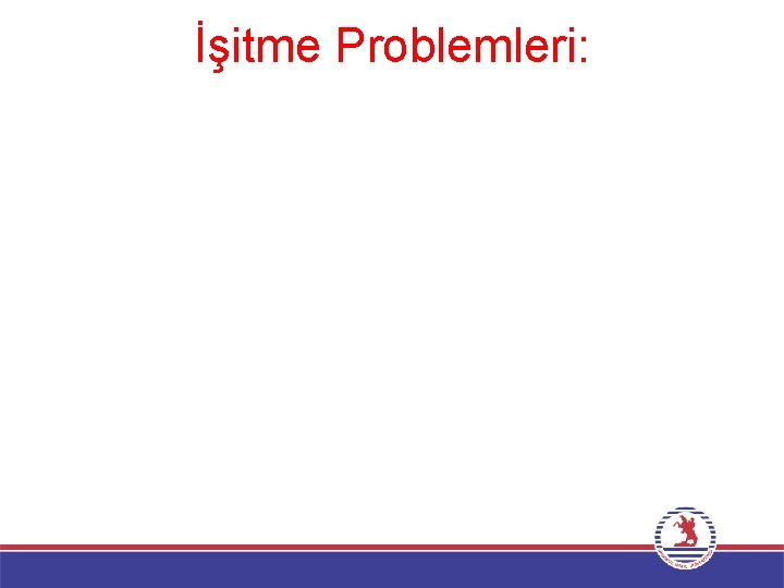 İşitme Problemleri: 