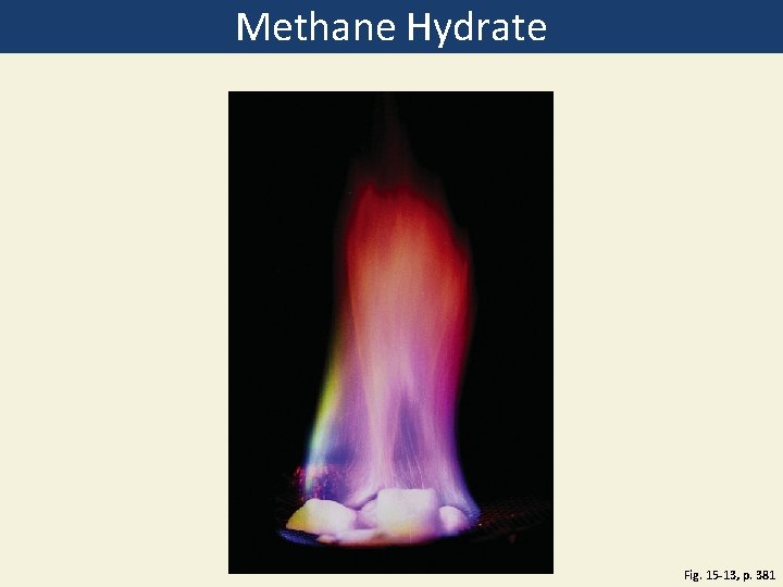 Methane Hydrate Fig. 15 -13, p. 381 