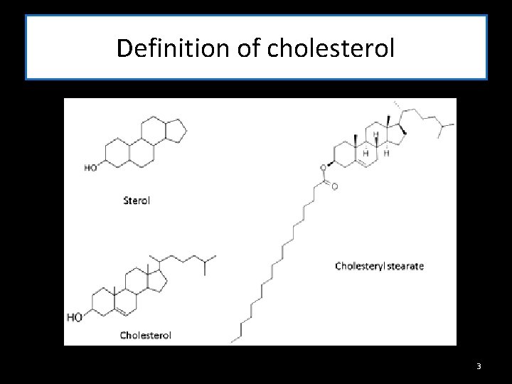 Definition of cholesterol 3 