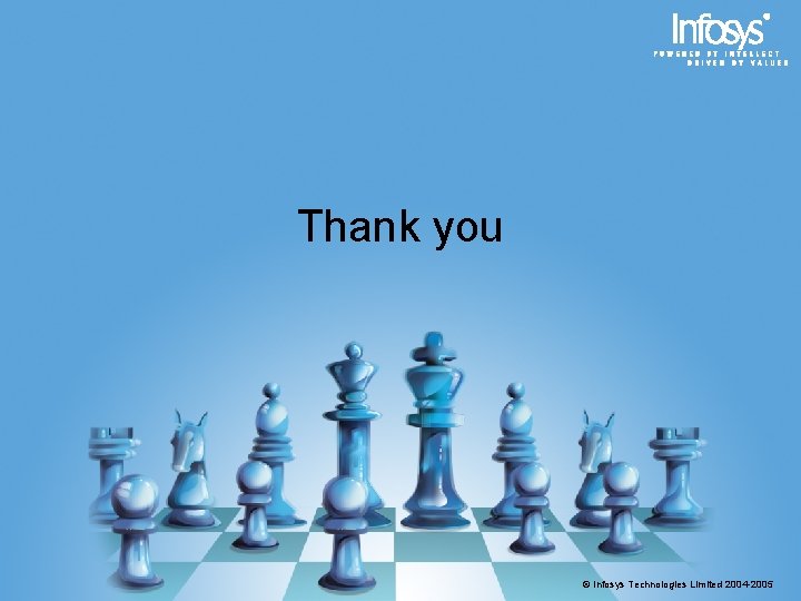 Thank you © Infosys Technologies Limited 2004 -2005 