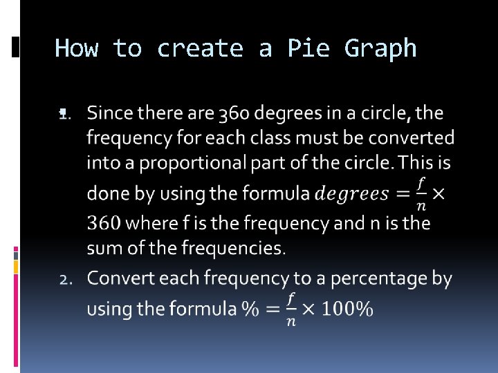 How to create a Pie Graph 