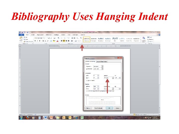 Bibliography Uses Hanging Indent 