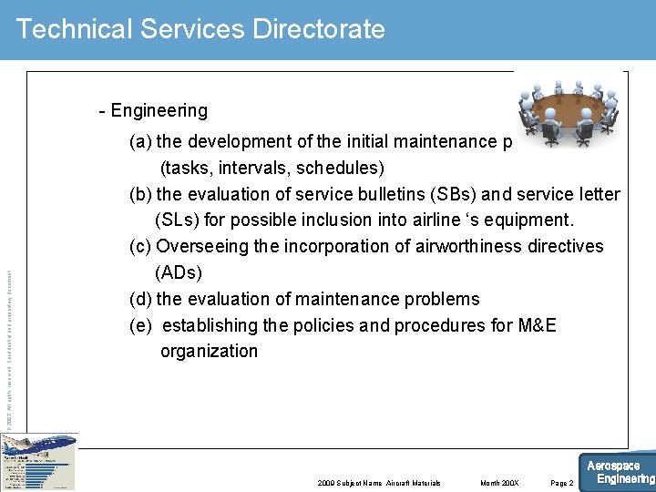 Technical Services Directorate © AIRBUS UK LTD 2002. All rights reserved. Confidential and proprietary