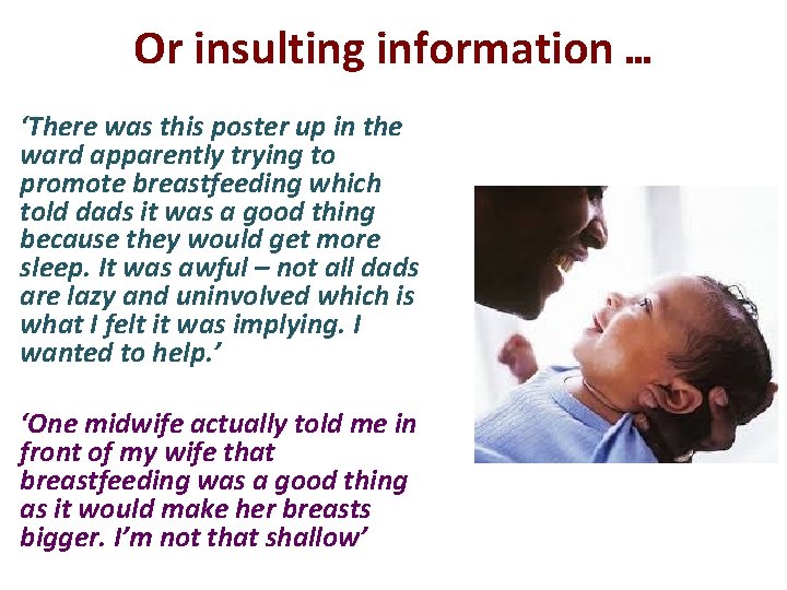 Or insulting information … ‘There was this poster up in the ward apparently trying Or insulting information … ‘There was this poster up in the ward apparently trying