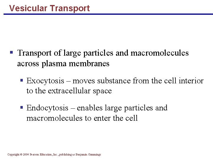 Vesicular Transport § Transport of large particles and macromolecules across plasma membranes § Exocytosis