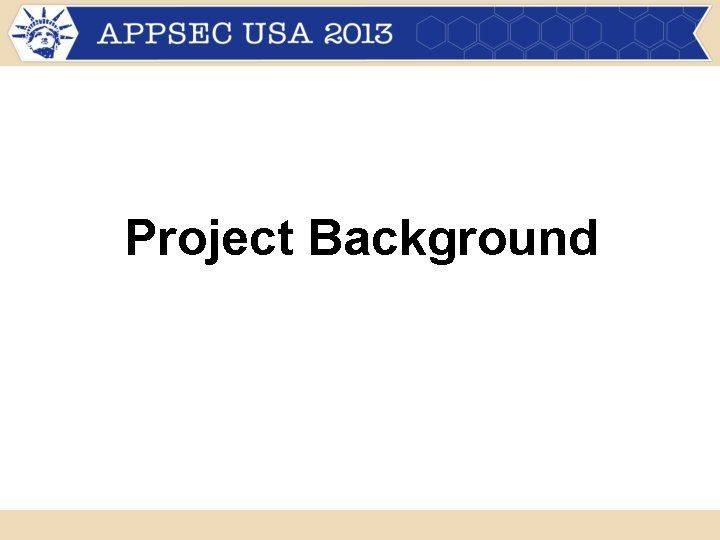 Project Background Project Background