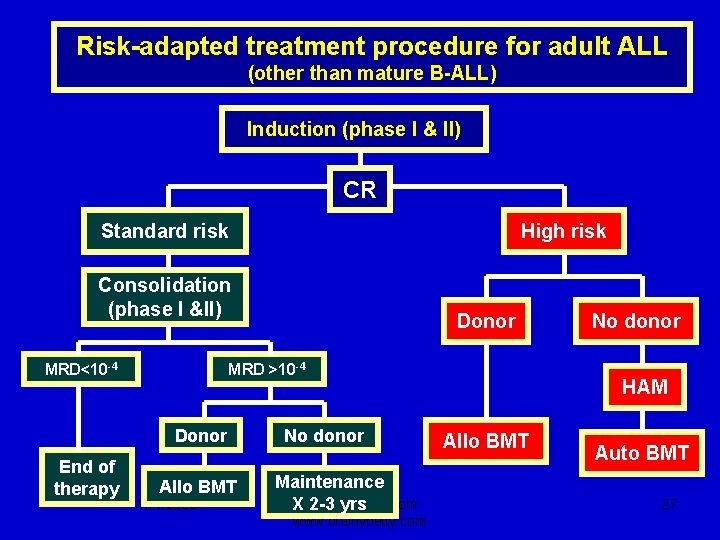Risk-adapted treatment procedure for adult ALL (other than mature B-ALL) Induction (phase I &