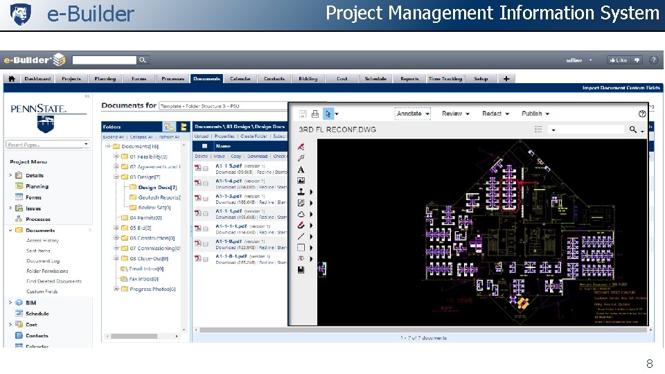 e-Builder Project Management Information System 8 