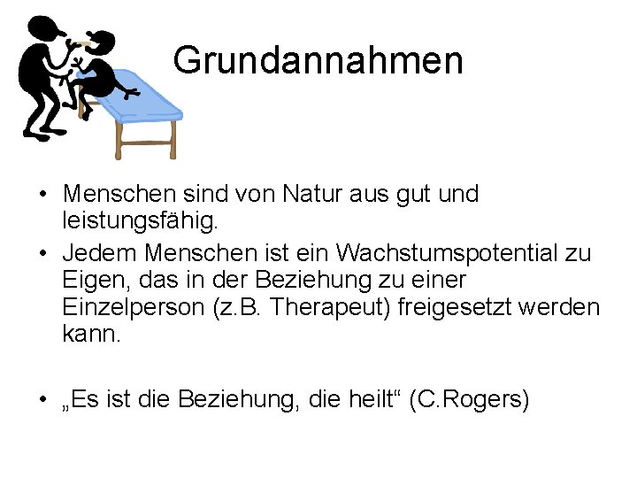 Grundannahmen • Menschen sind von Natur aus gut und leistungsfähig. • Jedem Menschen ist