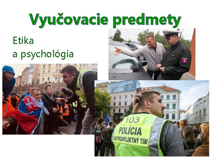 Vyučovacie predmety Etika a psychológia 