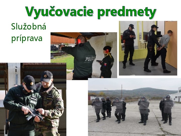 Vyučovacie predmety Služobná príprava 