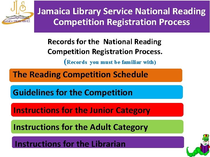 Jamaica Library Service National Reading Competition Registration Process Records for the National Reading Competition