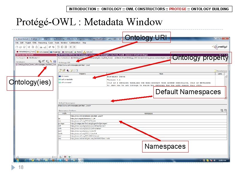 INTRODUCTION : : ONTOLOGY : : OWL CONSTRUCTORS : : PROTEGE : : ONTOLOGY