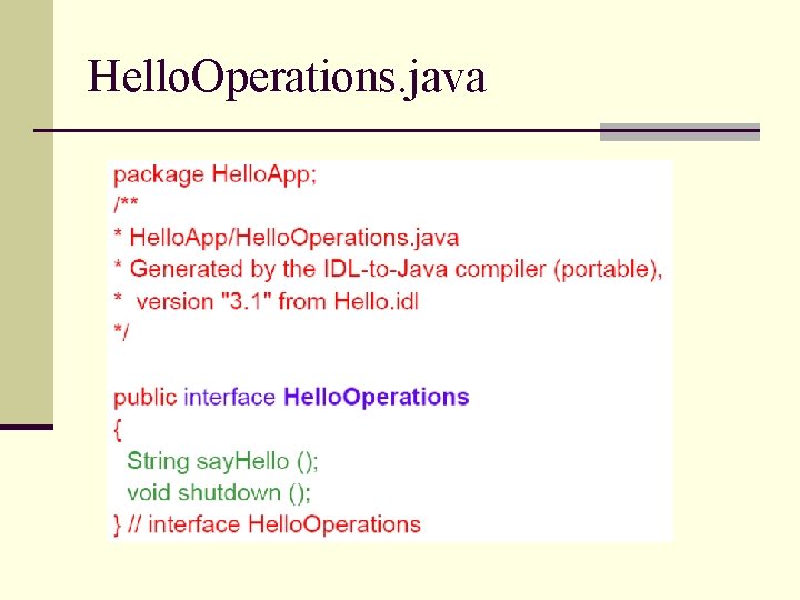 Hello. Operations. java 