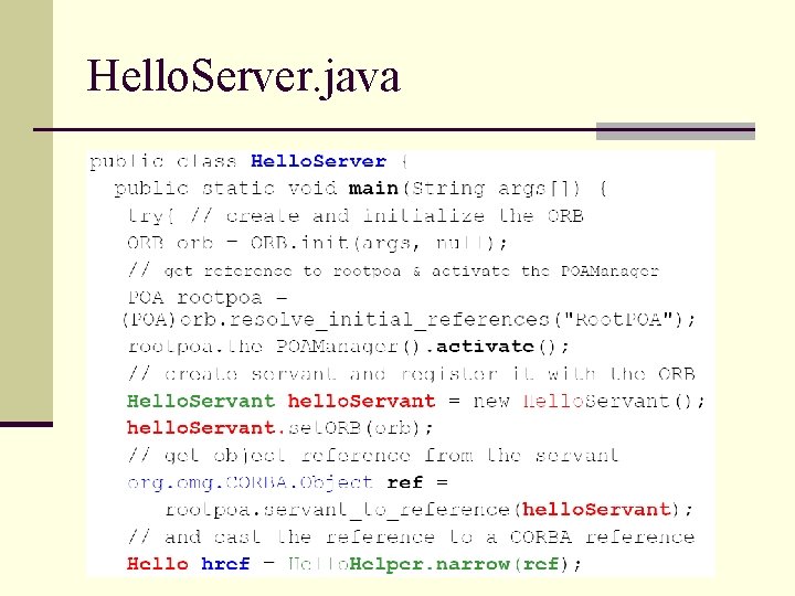 Hello. Server. java 