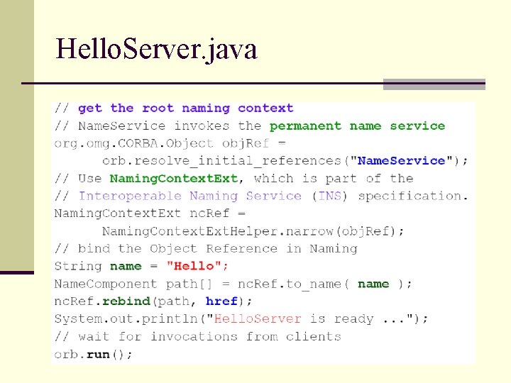 Hello. Server. java 